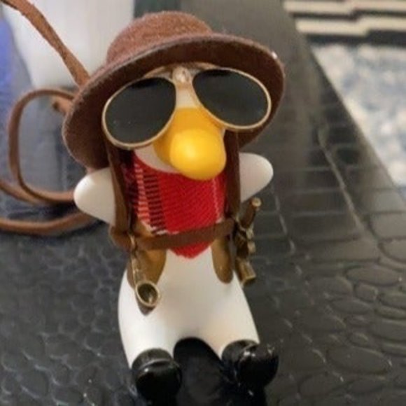 2Pcs Swinging Cute Car Ornament Duck, Car Mirror Hanging Accessories - Picture 2 of 6